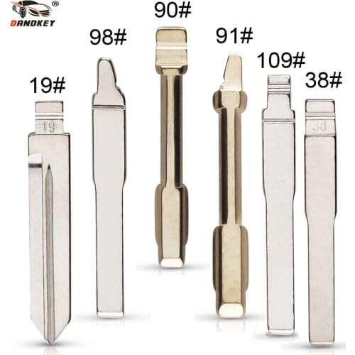 Dandkey For Ford Fusion Focus Mondeo Fiesta Galaxy #19 #38 #90 #91 #98 #109 KD Blade HU101 FO21 FO38 Blank Car Flip Key Blade