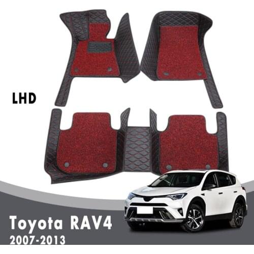 For Toyota RAV4 2013 2012 2011 2010 2009 2008 2007 Luxury Double Layer Wire Loop Car Floor Mats Carpets Interior Accessories