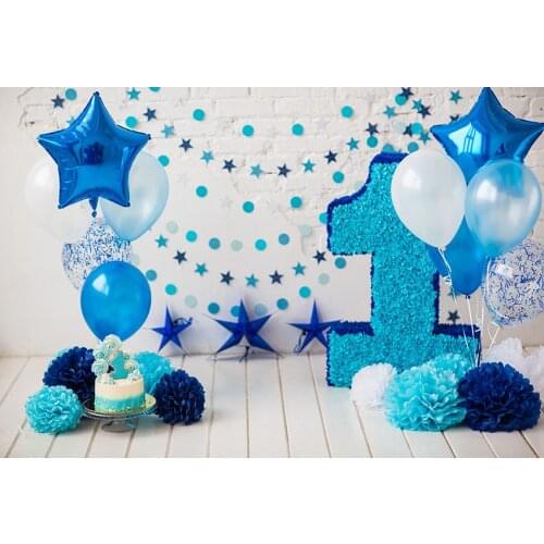 Fotografia Blue flowers photo background vinyl kid portrait photography backdrop for Professional photo studio props LV-1011