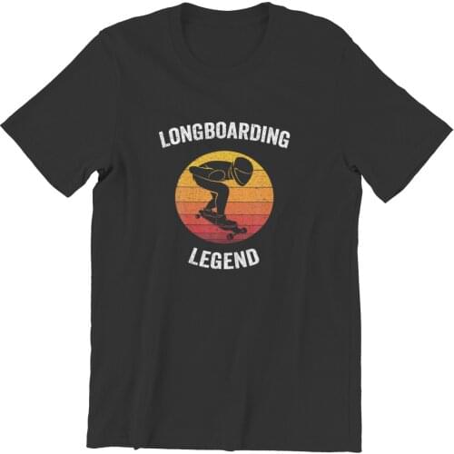 Westcreek Longboarding Legend Vintage Longboard Gift T-Shirt White Pink Korean Style Men Clothing 62790