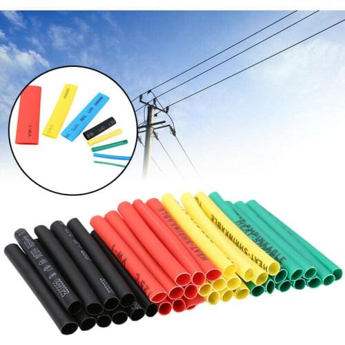 328pcs 2:1 Heat Shrink Tube Kit Thermoresistant Tube Heat Shrink Wrapping Kit Polyolefin Insulation Sleeving Wire Cable