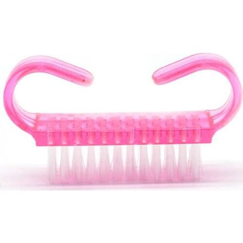 Manicure Dust Brush Supplies Cleaning Nail Tools Pink Sweep Dust Brushes Small Cattle Horns Crystal LX1655