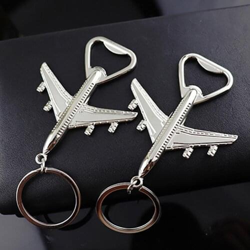 Metal Model Aircraft Airplane Pendant Car Key Ring Holder Keychain Bottle Opener