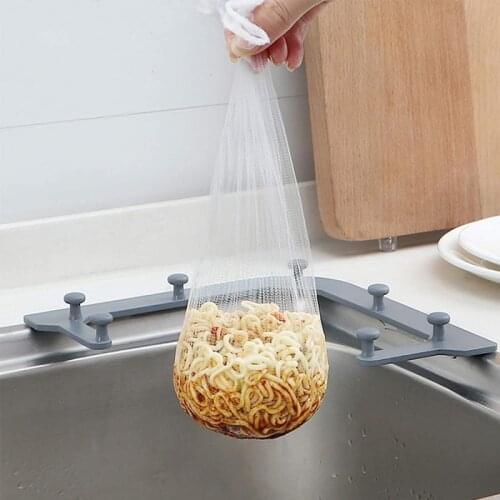 Multifunctional Triangle Drainage Rack Kitchen Sink Leftovers Filter Hanging Net Drain Basket Kitchen Anti-blocking Funnel Tool