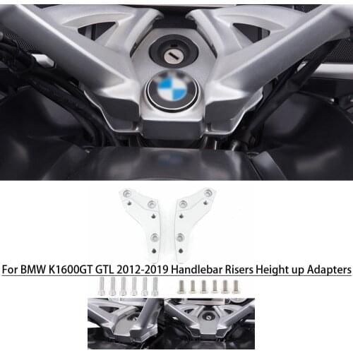 Motorcycle Aluminum Alloy Handlebar Risers 18mm Height up Adapters Bracket Kit For BMW K1600GT K1600GTL K1600 K 1600 GT L2012-19