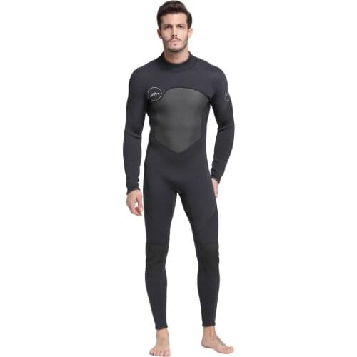 SBART Men 3mm Neoprene Swim diving suit warm keeping patchwork Soft Wetsuit Fleece Lining swimwear long Spearfishing snorkeling