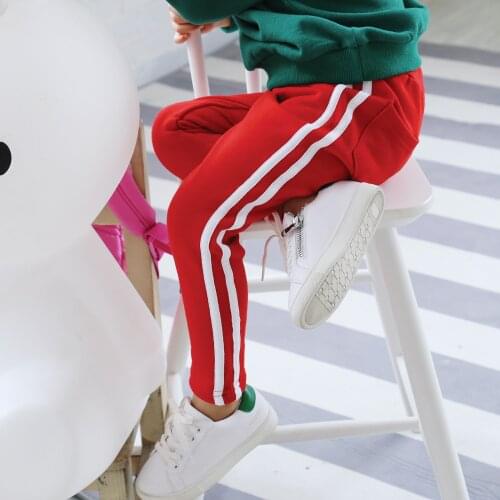 2017 New Spring Autumn Cotton Kids Pants Boys Girls Casual Pants Kids Sports Trousers Pants Hot Sale