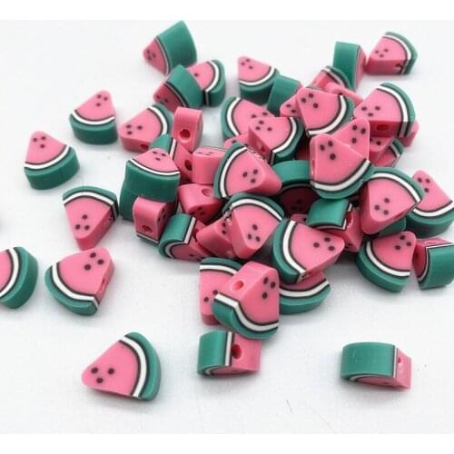 New 30pcs10mm Smiley/Animal/Fruit Beads Polymer Clay Beads Spacer Loose Beads for Jewelry Making DIY Accessories #19