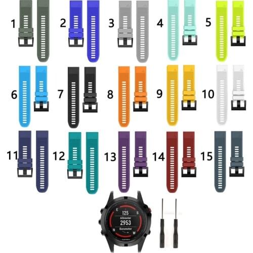 22mm Silicone Quick Release Easy Fit Band Strap for Garmin Fenix 5 Plus 6 pro GPS Smartwatch Replacement Strap