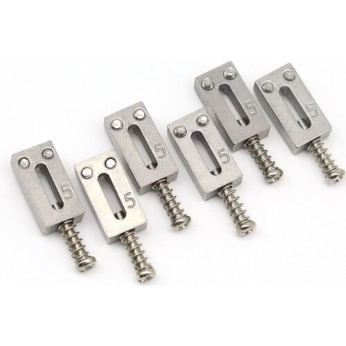 6pcs Stainless Steel Electric Guitar Bridge Saddle Fixed Bridge String Saddle Parts for Electric Guitar