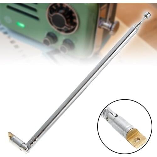 1pc 60cm 6 Sections Replacement Telescopic Antenna Aerial Radio TV Antenna FM Antenna Receiver Universal For Radio Equipment