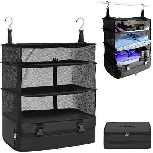 Outdoor Camping Storage Bag Portable Foldable Storage Hanging Bag Camping Mesh Storage Package Mesh Bag Camping Accessories