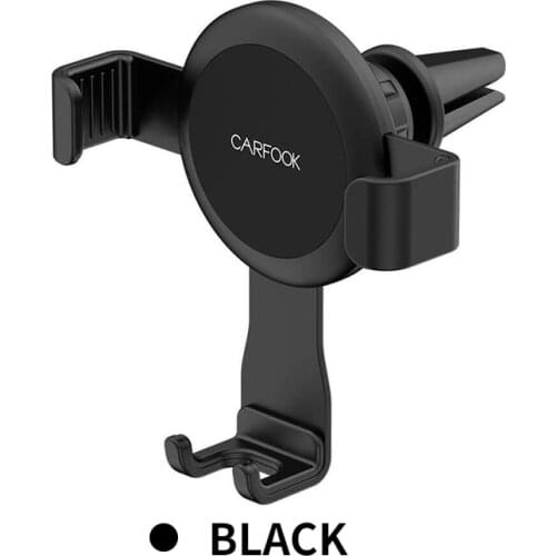 CARFOOK Universal Gravity Sensor Car Holder Bracket with G-Sensor One-handed Operation Multi-device Air Outlet Clip Holder