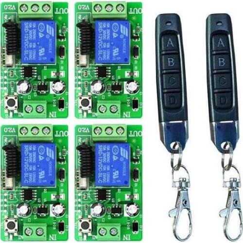 Universal DC12V wireless remote control switch system receiver+transmitter lighting electric vehicle lock