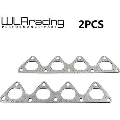 WLR RACING - 2pcs(lot) GRAPHITE/ALUMINUM B- SERIES FOR HONDA B16A2 B16B B18C HEADER/MANIFOLD EXHAUST GASKET WLR4957