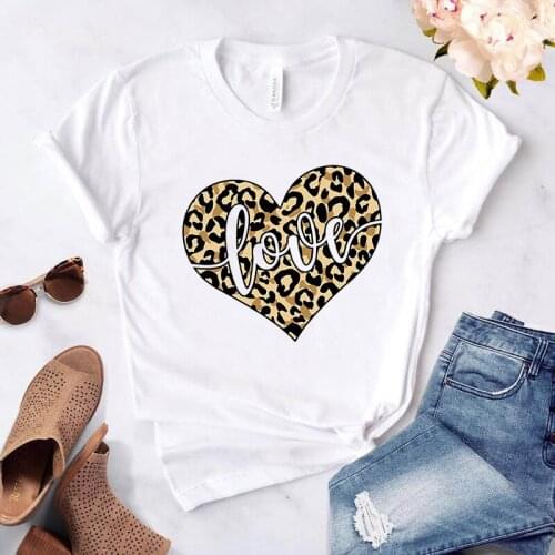 Heart Love Printing Fashion 90s T shirt Women Clothing Womens Clothes Shirt T Tee for Tshirt Female Top Graphic T-shirt