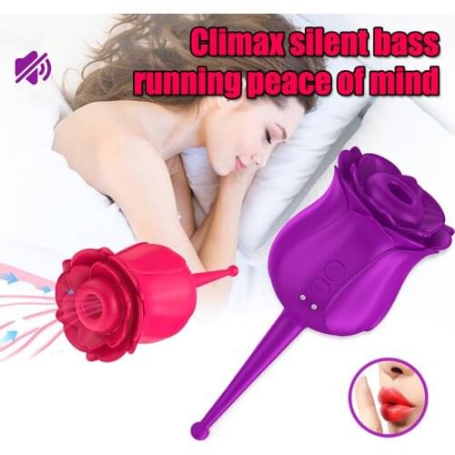 Rose Shape Sucking Toys for Women Mute USB Magnetic Charging Waterproof Easy to Clean Masturbate Massager M2