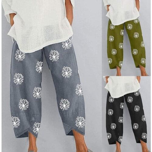 2021 Style Pants Print Wide Leg Trouser With Pocket For Women Pants Wide Leg Casual Fitness Sweatpants Harajuku Elastic Trousers