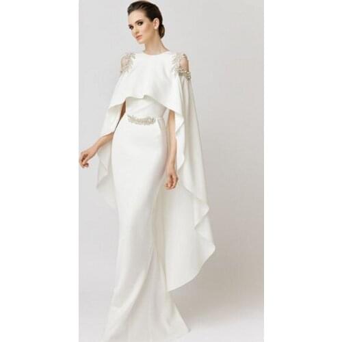 Dubai Evening Dresses Mermaid Off The Shoulder Beaded Crystals Saudi Arabia Long Prom Dress Gown Robe De Soiree