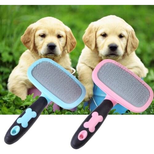 1pcs Pet Dog Cat Hair Gilling Beauty Handle Grooming Slicker Trimmer Comb Brush pet cleaning tools Supplies Product