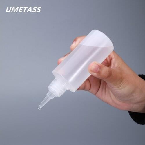 UMETASS 100ML Empty dropper bottle BPA Free plastic squeeze bottle with Childproof Cap for oil paint Liquid Glue container