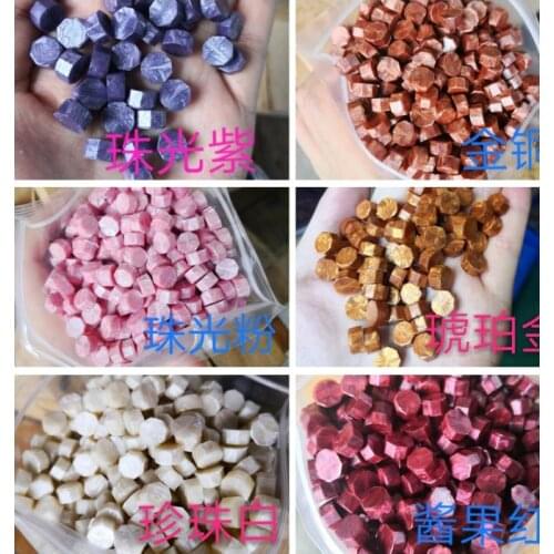 100Pcs/Lot Retro Octagon Stamping Sealing Wax Beads Wax Seal Stamps for Envelope Documents Wedding Invitation Decorative Supply