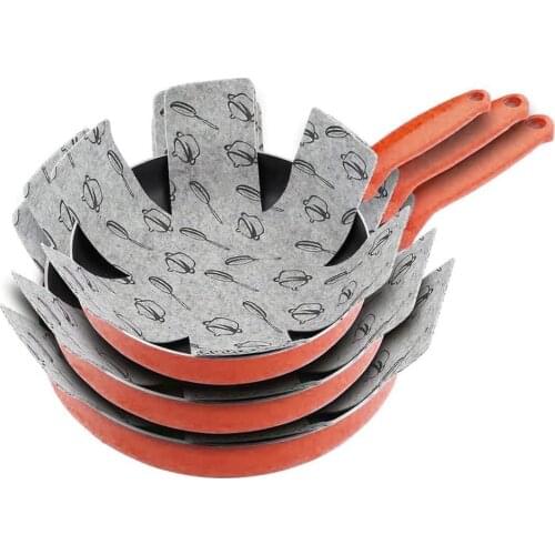 12pcs/set Pot & Pan Protectors Premium Divider Pads to Prevent Scratching Separate Protect Surfaces for Cookware Anti-Slip