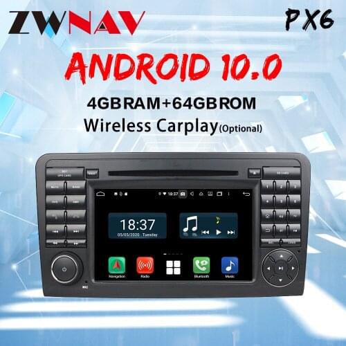2 Din Android 10.0 screen Carmultimedia Player For Mercedes Benz ML CLASS W164 2005-2012 ML300,ML350 Radio GPS Navi audio stereo