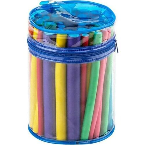 42pcs 7Sizes Hair Curler Twist Flex Foam Perm Rods Salon Curling Rollers