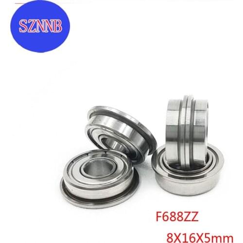 5/10 PSC/lote F688 ZZ brida buje de bola rodamientos accesorios F688ZZ 8*16*5mm polea LF1680ZZ rodamiento de rueda de guíaABEC-5