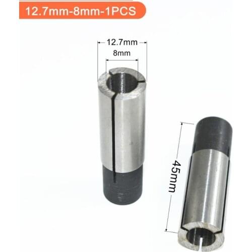 12.7mm-8mm,1pcs,Freeshipping CNC Milling Cutter Adaptor,Solid carbide End Mill,woodworking Router Bit conversion sleeve