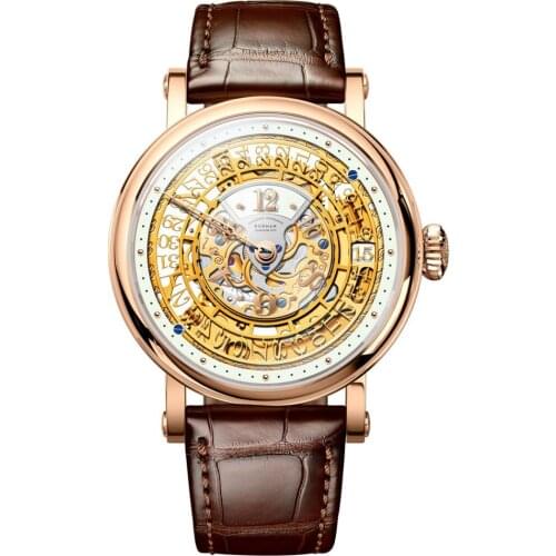 BORMAN luxury watch for men,mens automatic watches skeleton self wind mechanical wristwatch waterproof sapphire stainless steel