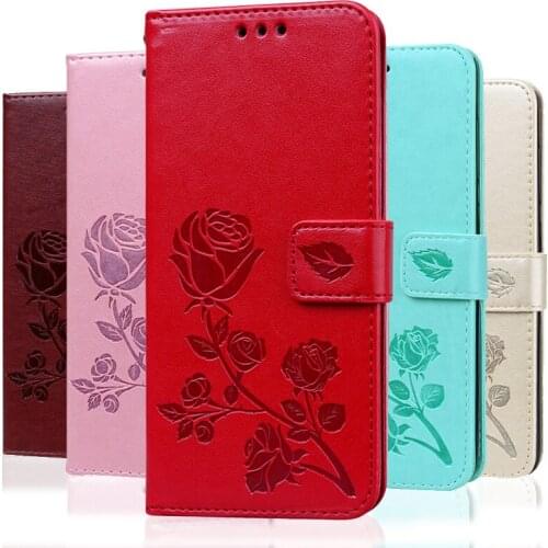 Rose Leather Wallet Cover Silicone Case For ZTE Blade 20 Smart A7 2020 A7S A3 A5 2019 A622 V10 V9 vita L8 A530 A520 Flip Case