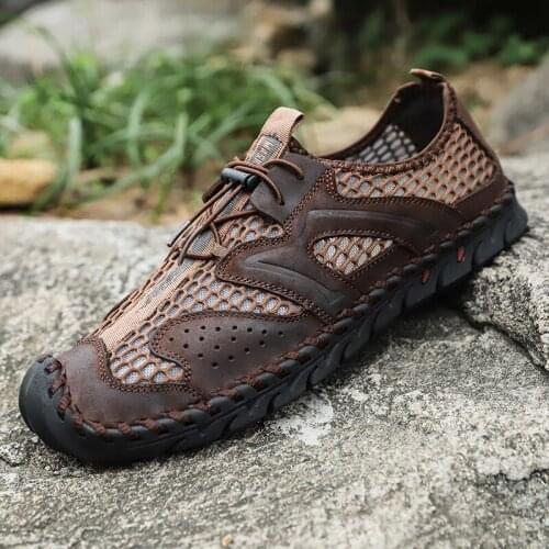 CIMIM Brand Outdoor Genuine Leather Men Shoes Comfortable Luxury New Casual Shoes Large Size Breathable Fashion Sneakers Men