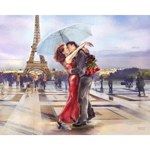 GATYZTORY Full Drill Diamond Painting Kissing Lovers Rhinestone Embroidery Cross Stitch Mosaic Art Handmade Gift Wall Decor