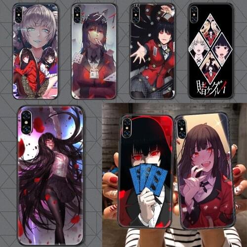 Kakegurui anime Phone Case Cover Hull For iphone 5 5s se 2 6 6s 7 8 12 mini plus X XS XR 11 PRO MAX black art coque pretty