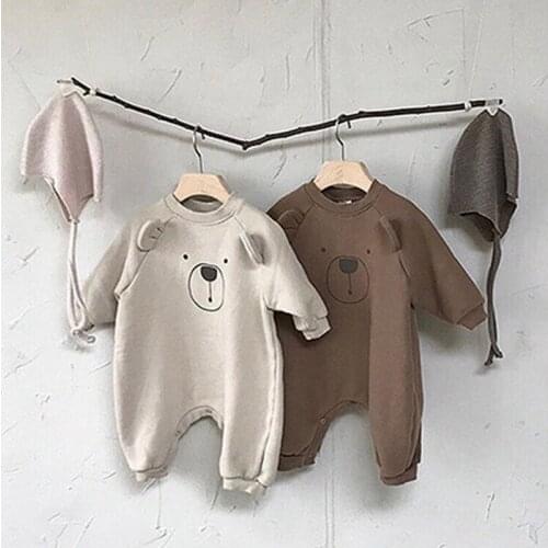 One Piece Clothes 2020 Autumn New Pattern Baby Jumpsuit Little Bear Cute Little Animals Casual Climbing Clothes Winter Clothes