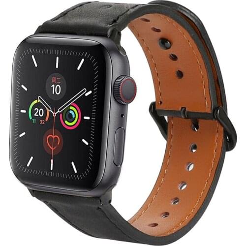 Leather Strap For Apple Watch 6/SE Band 44 mm 40mm 42mm 38mm Belt Wristband Bracelet For iWatch Series 6 5 4 3 2 38 40 42 44mm