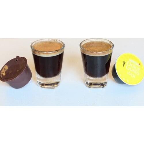 Reusable Coffee Capsule Pod Filter Cups Set With Spoon Brush Eco Friendly Stainless Steel Mesh Filter Suitable for Dolce Gusto