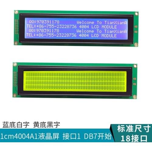 4004 LCD Screen Module LCM4004A 40*4 chars 190X54mm Controller SPLC780C or EQV（5V