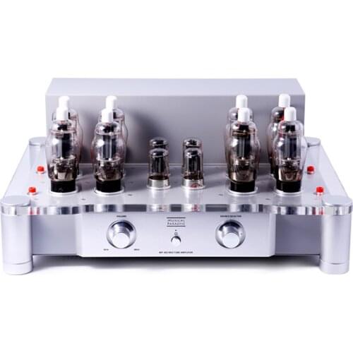 MUSICAL PARADISE MP-402 MK2 FU25, 6SN7 tube power amplifier. Output power 70W x 2, harmonic distortion 1% (1Khz)