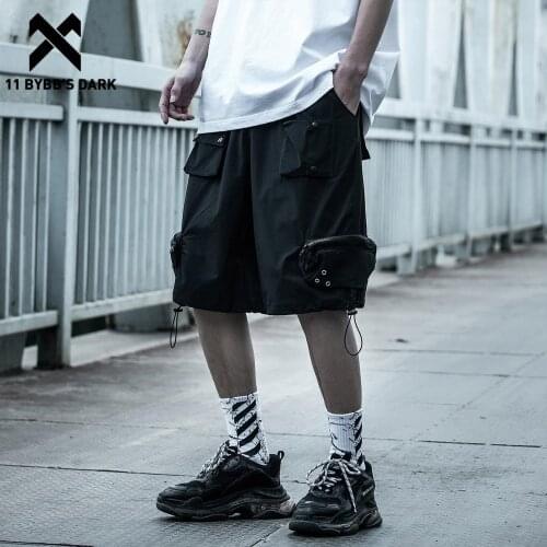 11 BYBBS DARK 2021 Summer Functional Drawstring Multi-Pocket Shorts Men Streetwear Functional Short Pants Joggers Men Shorts