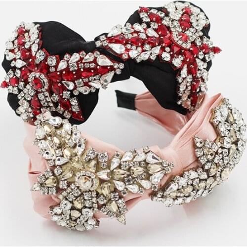 New European and American headband full of diamonds and gems multi-color wild temperament, luxury prom fashion headband accessor