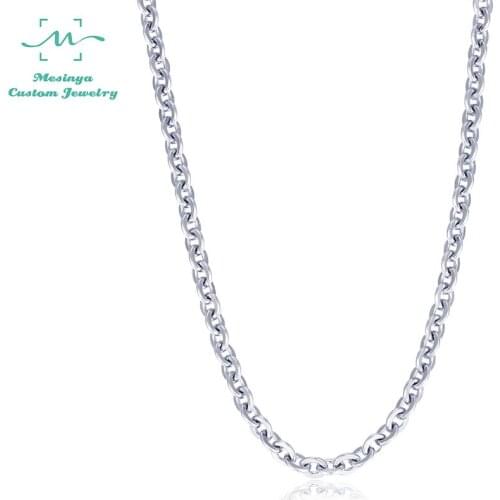 Mesinya 10pcs shiny 316L s.steel womens girls 2.3mm width 16 18 20 24 30'' flat oval chain necklace for locket pendant necklace