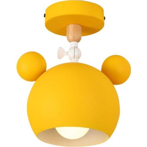 Nordic Mickey Small Ceiling Lamp Childrens Room Macarons Creative Hallway Cartoon Balcony Corridor Bedroom Aisle Ceiling Lamp