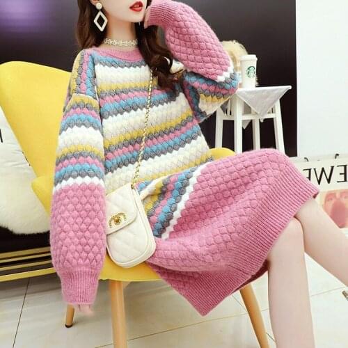 Sweater Women Pullover 2020 Autumn Winter Solid O Neck Pullover Sweaters Korean Style Knitted Long Sleeve Jumpers Casual Tops