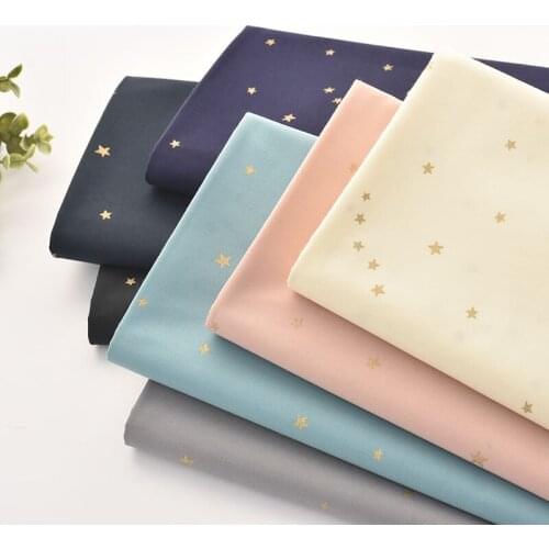 Japan vintage Cotton and hemp bronzing star fabric Retro style fabric for DIY Bag skirt 1 order=50cm*110cm