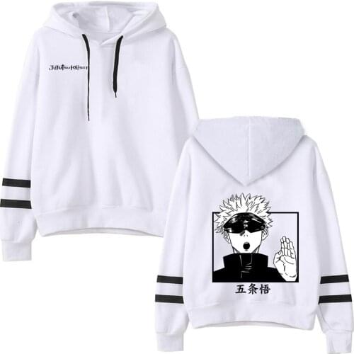 Jujutsu Kaisen Gojo Satoru Print Hoodies Sweatshirt Men Winter Pullover Streetwear Male Casual Warm Hoodies
