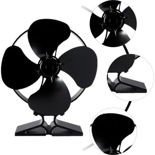 Fireplace Fan Heat Powered Safety Design Environmentally Self-powered Top Stove Fan Mute Heat Circulation Fan Home Accessories