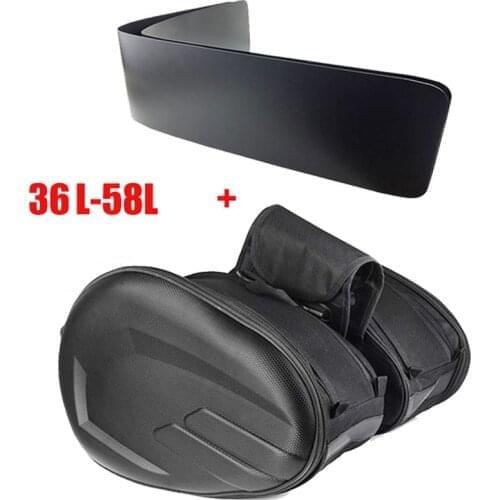 Motorcycle PU Cloth Waterproof Racing Race Moto Helmet Travel Bags Suitcase Saddlebags + Pair of Raincoat